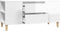 vidaXL - Tv-meubel - 102x44,5x50 - cm - bewerkt - hout - hoogglans - wit
