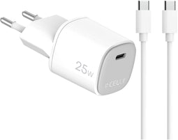 Celly UPTC1USBC25WCTC - Thuislader - 25W USB-C met kabel - Wit