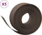 vidaXL - Tuinranden - 5 - st - 10 - m - 20 - cm - polyetheen - bruin