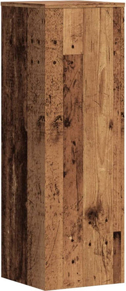 vidaXL - Plantenstandaard - 33x33x100 - cm - bewerkt - hout - oud - houtkleurig
