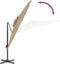 vidaXL - Zweefparasol - met - dubbel - dak - 300x300 - cm - taupe