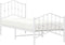 vidaXL - Bedframe - met - hoofd- - en - voeteneinde metaal - wit - 75x190 - cm