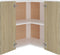 vidaXL - Hanghoekkast - Lyon - 57x57x60 - cm - bewerkt - hout - sonoma - eikenkleurig