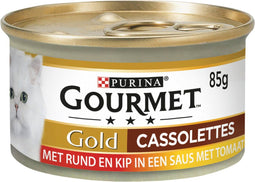 Gourmet Gold Cassolettes - Rund - Kattenvoeding - 85 g