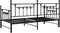 vidaXL - Ligbed - Met - Uittrekbed - Zwart - 90x190 - cm - Staal
