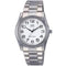 Q&Q Q638J204Y - Horloge - Analoog - Heren - Mannen - stalen band - Rond - Cijfers - Staal - Zilverkleurig - Wit