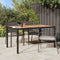 vidaXL - Tuintafel - 150x90x75 - cm - poly - rattan - en - acaciahout - zwart