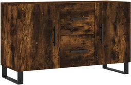 vidaXL - Dressoir - 100x36x60 - cm - bewerkt - hout - gerookt - eikenkleurig