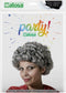 Atosa Verkleedpruik Dames - Oma/oude vrouw - Grijs - Met krullen permanent - Sarah 50 jaar pop/bejaarde - carnaval