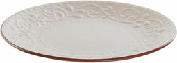 Platt tallrik DKD Home Decor Beige Bruin Keramiek (21 x 21 x 2.5 cm)