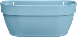 Elho Vibia Campana Wall Basket 35 - Wand Bloempot voor Buiten - 100% Gerecycled Plastic - Ø 35.0 x H 14.8 cm - Vintage blauw