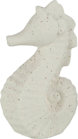 J-Line decoratie Zeepaardje Zand Glazuur - porselein - wit - small