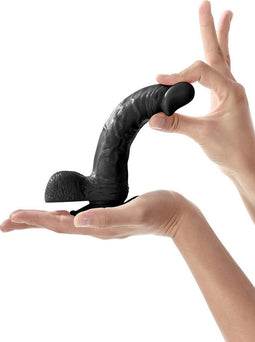Real Body Tony - Realistische Dildo - 18 x 3.5 cm - Zwart
