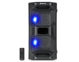 REAL-EL X-757 Bluetooth Portable Speaker with LED RGB Backlight, 50 W, Black