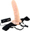 Realistische Holle Strap-On Vibrator - beige
