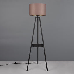 REALITY COLETTE - Vloerlamp - Zwart mat - excl. 1x E27 4W - Voetschakelaar