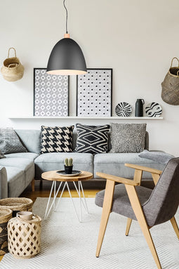 Reality - LED Hanglamp - E27 Fitting - Rond - Zwart - Aluminium - Tot 60W