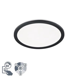 REALITY Leuchten lope - Plafondlamp - 1 lichts - Ø 40 cm - Zwart