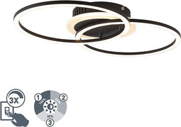 REALITY Leuchten veni - Plafondlamp - 2 lichts - L 500 mm - Zwart