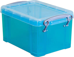 Really Useful Box 16 liter transparant helblauw