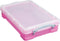 Really Useful Box 4 liter transparant roze