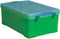 Really Useful Box 9 liter transparant groen