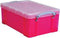 Really Useful Box 9 liter transparant roze