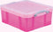 Really Useful Box opbergdoos 18 liter, transparant roze