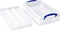 Really Useful Box opbergdoos 4 liter met 2 dividers | transparant
