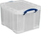 Really Useful Box opbergdoos - Opbergbox met deksel 35 liter - Transparant