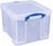 Really Useful Box opbergdoos - Opbergbox met deksel 35 liter - Transparant