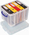 Really Useful Box opbergdoos - Opbergbox met deksel 35 liter - Transparant