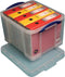 Really Useful Box opbergdoos - Opbergbox met deksel 35 liter - Transparant