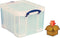 Really Useful Box opbergdoos - Opbergbox met deksel 35 liter - Transparant