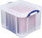 Really Useful Box opbergdoos - Opbergbox met deksel 35 liter - Transparant