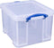 Really Useful Box opbergdoos - Opbergbox met deksel 35 liter - Transparant