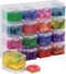 Really Useful Box transparante muurkubus met 16 gekleurde opbergdozen van 0,14 liter