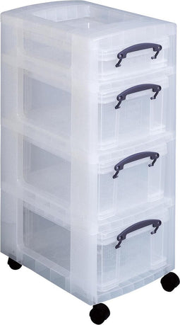 Really Useful Box trolley met 4 opbergdozen