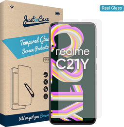 Realme C21Y Screenprotector - Gehard glas - Transparant - Just in Case