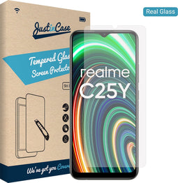 Realme C25Y Screenprotector - Gehard glas - Transparant - Just in Case