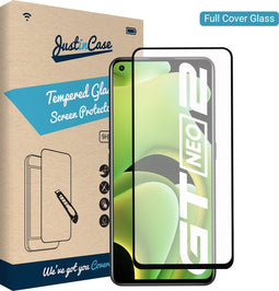 Realme GT Neo2 Screenprotector - Full Cover - Gehard glas - Transparant - Just in Case