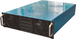 RealPower 106155 19 inch 1 x 19inch-industriële behuizing 3 HE Zwart
