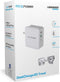RealPower DeskCharge-65 Travel Reislader (EU, UK & US), 1 x USB-C PD, 1 x USB 18W fast charge, 1 x USB 2.4A, wandlader totaal max. 65W