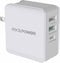 RealPower DeskCharge-65 Travel Reislader (EU, UK & US), 1 x USB-C PD, 1 x USB 18W fast charge, 1 x USB 2.4A, wandlader totaal max. 65W