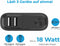 RealPower PB-10000 PD+ Black 10.000 mAh Powerbank met USB-C Power Delivery voor snelladen met display, zwart