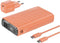 RealPower PB-20000 PD+ Powerpack complete oplaadkit - compacte 20.000 mAh powerbank - 1 x USB-C PD fast charge 2 x USB-A - nano USB-C PD 20W wandlader - USB-C naar USB-C kabel - Oranje