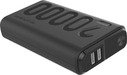 RealPower PB-20000PD+ Powerbank Mobiele oplader met 20000 mAh, 2 USB-poorten, USB-C-ingang en stroomvoorziening, compatibel met iPhone, iPad, Samsung Galaxy, de nieuwe MacBook, Google Pixel en meer