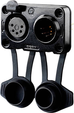 Rean AV RRX5MF-Z-012-1 XLR-connector Stekker, inbouw, Bus, inbouw Aantal polen: 5 Zwart 1 stuk(s)