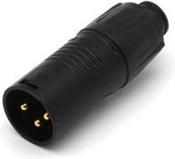 REAN TINY - XLR ADAPTER MANNELIJK NAAR MANNELIJK - ZWART (RA3MTB)