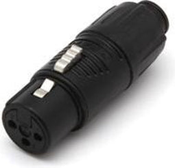 REAN TINY - XLR-ADAPTER VROUWELIJK NAAR MANNELIJK - ZWART (RA3FTB)